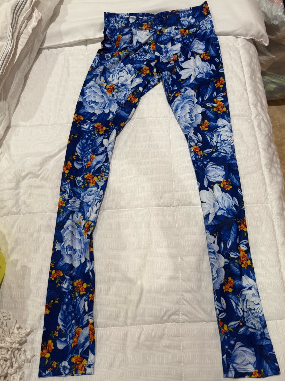 Women’s Blue Floral Leggings
